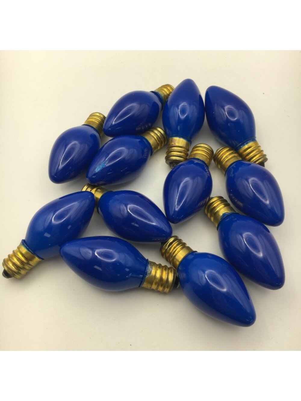 Blue C9 Christmas Light Bulbs Vintage Holiday Party Decor